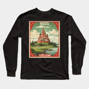 Kizhi Island Russia Vintage Tourism Poster Long Sleeve T-Shirt